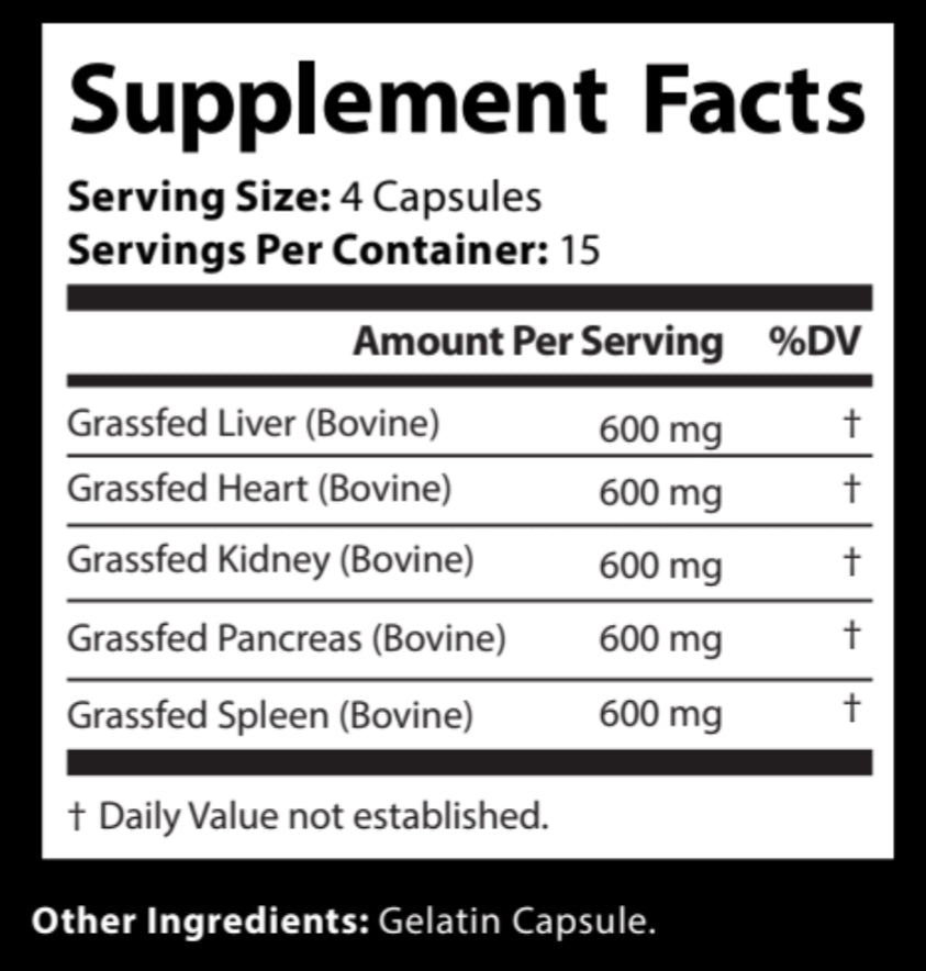 Grass-Fed Beef Organ Complex