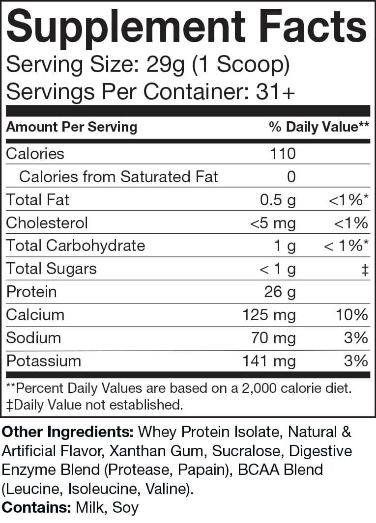 100% Isolate Whey Protein