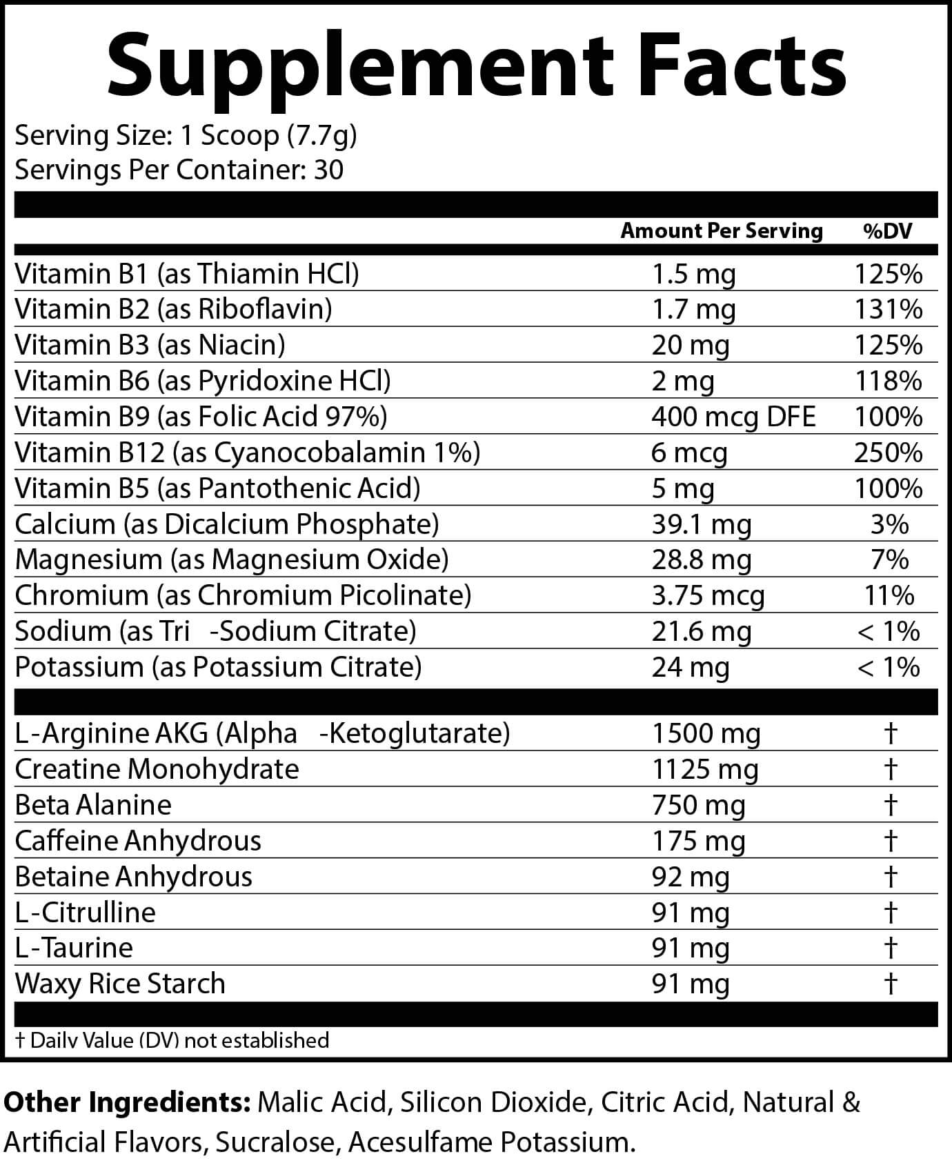 Nitric Shock Pre-Workout (Watermelon)