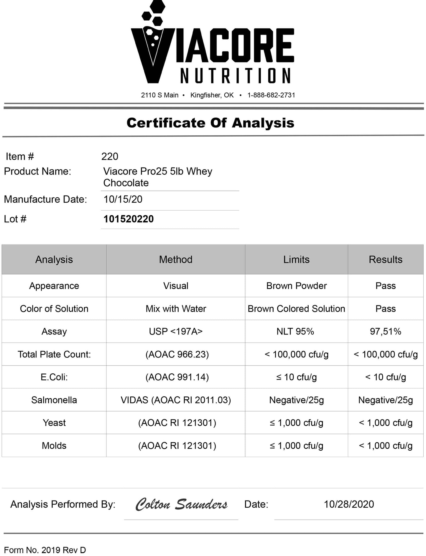 100% Isolate Whey Protein